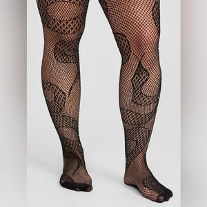 Brand new Torrid snake fishnets with rhinestones size 3/4X